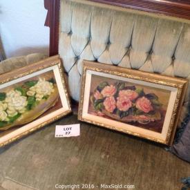 MaxSold Auction: If you're looking for fine art MaxSold auctions sell all styles from modern to abstract, impressionism to surrealism! This San Antonio Estate Sale Maxsold Downsizing Online Auction featured vintage hand painted oils from Emma Richardson!