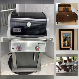 MaxSold Auction: This online auction features scuba equipment, wall art, lamps, furniture such as nightstands, bar stools, double chaise, dining table with chairs, and Broyhill dressers, dishware, glassware, linens, gardening supplies, Weber grill, outdoor furniture, women’s and men’s footwear, women’s and men’s clothing, Bose stereo, wall art, books, garage cabinets, fishing gear, kitchenware, bakeware, small kitchen appliances and much more!