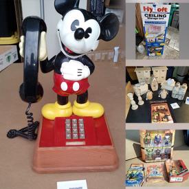 MaxSold Auction: This online auction features toys such as Chevron cars, DC action figures, Disney, Hot Wheels, Barbie and vintage toys, books, Raleigh bicycle, sewing patterns, pottery, lamps, DVDs, tile bistro set, leather accent chair, Christmas decor and much more!