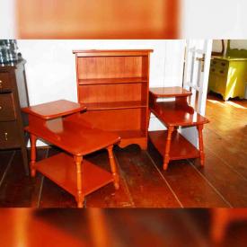 MaxSold Auction: This online auction features 7 Chairs, Dressers, Bookshelves and Magazine Rack, Patio Chairs and Table, Wooden Desk,Tables and Chair, Work Bench and Contents of Wall, Girls, Boys, and Mens Skates, Antique Cider Press and much more!