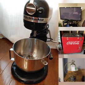 MaxSold Auction: This online auction features Leather Sectional Couch, Art Pottery, Kitchenaid Mixer, Small Kitchen Appliances, Colour Laser Printer, TV, Shop-Vac, Bikes, Snow Blower, Garden Tools, Vintage Coca-Cola Cooler, BBQ Grill and much more!