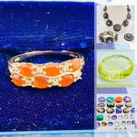 MaxSold Auction: This online auction features Loose Gemstones such as Amethyst, Topaz, Citrines, Quartz, Sapphire, Onyx, Tourmalines, Emeralds, Garnets, and Jewelry such as Fire Opal & Diamond Ring, Vintage Estate Siam Silver Jewelry, Gemstone Earrings and much more!