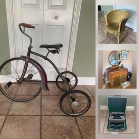 MaxSold Auction: This online auction features Vintage Children’s Wicker Rocking Chair, Leather Furniture, David Barnett Sculpture, Vintage Coo Coo Clock Antique Pram, Electric Medical Bed, Vintage Cradle and much more!