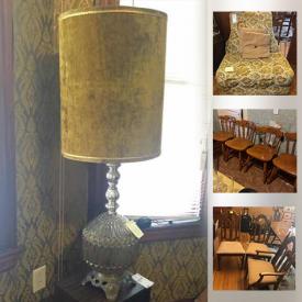 MaxSold Auction: This online auction features Swivel Chair, Table Lamps, Sofa, Vintage Wall Clock, Animal Figurines, Books, Bar Cart, Sewing Machine, Toys, Games, Women's Shoes & Boots, Rugs and much more!