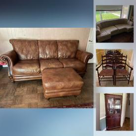 MaxSold Auction: This online auction features Leather furniture, Corner cabinets, a China hutch, Dining room furniture, Desk and more!