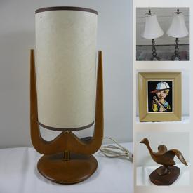 MaxSold Auction: This online auction features vases, lamps, glassware, collectibles, wall art, silver plate, toys, games and much more!