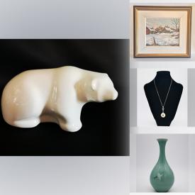 MaxSold Auction: This online auction features vintage carved stone, bone china tea cups, silverware flatware, figures, 2002 Canada Olympic Double Gold Hockey Display, books, vases, clock, decors, framed prints, jewelry and much more!