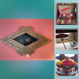 MaxSold Auction: This online auction features a 65" TV, Generator, Sterling flatware, Outdoor fireplace, GoVision camera, Carousel, Murano art glass, Lladro, Hummel, Goebel, MCM Furniture & Decor, Die-cast vehicles, Signed Lucite perfume bottles, Collectible dolls, Air conditioners, Jewelry, Propane, Signed Original Art & numbered Prints, Homecare & Cleaning supplies, Waterford, Men's and women's clothing and outerwear, Stereo Equipment & Components, Office Furniture, Equipment & supplies, Vintage radios, Small Kitchen Appliances, Food prep, & gadgets, Mid-Century Glassware, Dinnerware & Kitchen sundries, Artisan Pottery and Ceramics, Books, Home Repair & Improvement Equipment and Supplies, Holiday decor and much more!