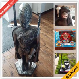 MaxSold Auction: This online auction features Toys, NIP NFL Bobbleheads, Hunting Gear, Snow Blower, NIP Action Figures, Comics, Safety Gear, Kids Wooden Puzzles and much more!