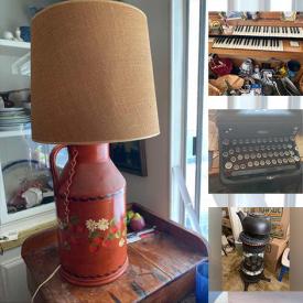 MaxSold Auction: This online auction features Antique Wooden Hay Rake, Wurlitzer Organ, Sewing Machine, Spinning Wheel, Cast Iron Stove, Vintage Kitchen Items and much more!