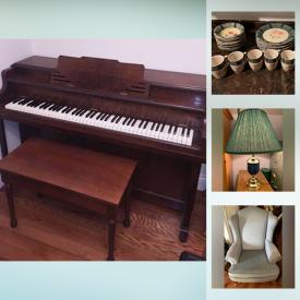 MaxSold Auction: This online auction features Lead Crystal Eagle, Decorative Plates, Coca Cola Collectibles, Upright Grand Piano, Heart Country Shelf, Antique Brass Candle Holder, TV, Kurzweil Keyboard, Apartment Sized Piano, Toys, Hanging Quilt, Irish Books, Vintage Books, Bibles, Collectible Teacups and much more!