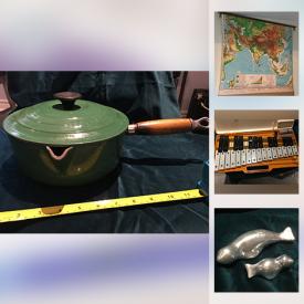 MaxSold Auction: This online auction features Red Rose Tea Figurines, Hoselton Sculptures, Vintage Pyrex, Glockenspiel, Collectible Pocketwatch, Art Pottery, Jewelry, Rosenthal Dishes, Antique Chairs, Quilts, Vintage Postcards and much more!