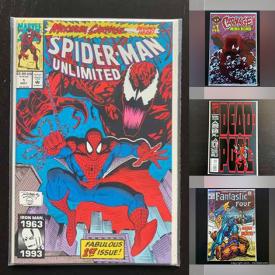 MaxSold Auction: This online auction features Comics such as Marvel, DC, Dark Horse, Semple, Vintage War Comic, Vintage Elvira, Star, First, Archie, and Marvel Trading Cards and much more!