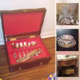 MaxSold Auction: This online auction features vintage furniture and decor, glassware, crystal, household items, china teacups and much much more!