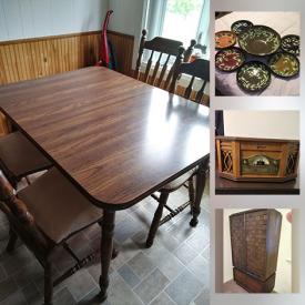 MaxSold Auction: This online auction features Solid wood Furniture, Bedroom set, Dining room set, Vintage lamps,. Mirrors, Artisan Pottery and Ceramics, Laura Gates bowls, Small Kitchen Appliances, Food prep, & gadgets, Cameras, Office Furniture, Equipment & supplies and much more!