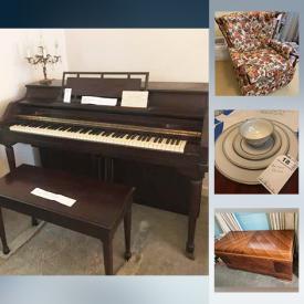 MaxSold Auction: This online auction features Vintage Bunting Chaise Lounge, Flags, Patio Furniture, Hummels, Upright Piano, Lane Cedar Chest, Stamps, Ship Plaques, Coins, Patches and much more!