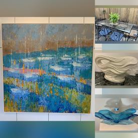 MaxSold Auction: This online auction features Art Glass, MCM Lighting, MCM Wrought Iron Table, Vintage HAEGER Sculpture, Original Paintings, Art Pottery, Vintage Susan Paley Vases, Antique French Figural, Vintage Pyrex, Vintage Jewellery, Vintage Chinoiserie Chalkware and much more!