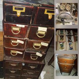 MaxSold Auction: This online auction features Wood Storage Boxes, Antique Radios, Collector Plates, Wedgwood, Vintage Medical Equipment, Signed Artwork, Antique Dresser and much more!