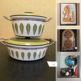 MaxSold Auction: This online auction features Vintage Dansk Cookware, Art Pottery, MCM Lighting, Indigenous Art, Power Tools, Ukulele, Antique Mantel Clock, Hand Painted Kai Polk Dishes, Vintage Radio, Vintage Furniture, Alessi Kitchen Items, Textile Art, Thonet B9 Chairs and much more!