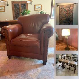 MaxSold Auction: This online auction features Waterford, Hummel, furniture such as mahogany side table, dining table with chairs, armoire, club chairs, and bar stools, wool tapestry, lighting, area rugs, wall art, home decor, barware, books and much more!