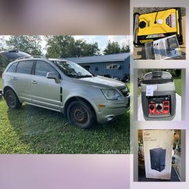 MaxSold Auction: This online auction features 2008 Saturn Vue, Generators, Hockey Collectibles, Gazebo Canopy, Coin, Water Cooler, Sports Equipment, Recliners, Stackable Washer & Dryer, TV, Electric Digital Smoker and much more!