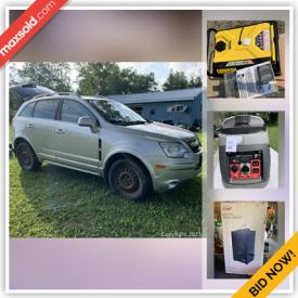 MaxSold Auction: This online auction features 2008 Saturn Vue, Generators, Hockey Collectibles, Gazebo Canopy, Coin, Water Cooler, Sports Equipment, Recliners, Stackable Washer & Dryer, TV, Electric Digital Smoker and much more!