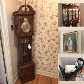 MaxSold Auction: This online auction features Desk, Office Supplies, Rug, Rocs Chest, Sewing Machine, Grandfather Clock, Costume Jewelry, LPs, Home Healthcare, Soup Tureens, NIB Media Cabinet, Cookie Jars, Novelty Teapots, Framed Wall Art and much more!