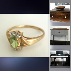 MaxSold Auction: This online auction features 10k gold ring, antique oak cutlery box, sterling silver, small kitchen appliances, pottery, diecast car, antique Roman bottle with COA, antique Judaica, antique console table, signed framed wall art, women’s outerwear, lamps, area rugs, Optimus electronic keyboard and much more!