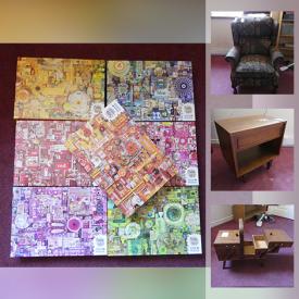 MaxSold Auction: This online auction features Vintage Sewing Basket, Crafting Kits, Board Games, Puzzles, Power Tools, Small Kitchen Appliances, Bicycles, Hand-Painted Terra Cotta Pots, Drawing Tablet, Pet Supplies, Yarn, Area Rugs and much more!