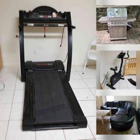 MaxSold Auction: This online auction features furniture such as side tables, Thomasville dresser, sectional sofa, media cabinet, Bellini desk and wood sleigh bed, lamps, wall art, DVD player, ProForm treadmill, yard tools, pressure washer and much more!