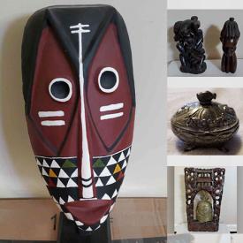 MaxSold Auction: This online auction features African Mask, African Ironwood Statues, Vintage Watches, Vintage Costume Jewelry, Toys, Vintage Bank, Vintage Asian Brass Gong, Vintage Solid Brass Animals, Wine Making Equipment and much more!