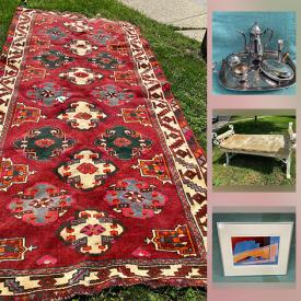 MaxSold Auction: This online auction features Vintage Wool Carpets, Vintage Original Oil Paintings, Jewelry, Loose Gemstones, Art Pottery, Vintage Pyrex, Vintage Framed Signed Photos, Vintage Moorcroft, Comics, Toby Jug, Stamps and much more!