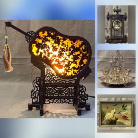 MaxSold Auction: This online auction features a Chinese Double-Sided Fan, Framed Lithograph, 1930s Antique TESLA PLASMA GLOBE Machine, Jade sculptures and jewelry, Ansonia Early 20th Century Solid Brass Mantle Clock, Framed John Paul II Signed Photo Print, MCM Herman Miller Chair, Kosta Boda, Lladro, Paragon and Aynsley teacups, Asian lidded ginger jar, silverplated footed egg cups on tray and much more!