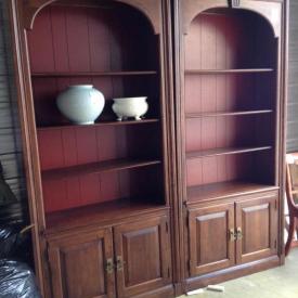 MaxSold Auction: Features chair, tables, sofa, wall units, lamps, dresser, office lot and so much more!