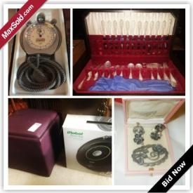 MaxSold Auction: Sterling silver is always a high ticket item in a MaxSold auction which is clear in this Sykesville MD Estate Sale auction. This seller had two full sets of sterling silver on Stieff and one Towle which brought in almost $2,500 for the seller. 