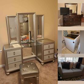 MaxSold Auction: This online auction features Samsung washer and dryer, furniture such as demilune table, dressers, nightstands, king size bed, sectional sofas, and end tables, Samsung smartwatches, Blu-ray player, lamps, framed wall art, home decor, area rugs, Samsung 55” and 65” TV, glassware, bakeware, robot vacuum, shelving, lamps, framed wall art, outdoor patio set, power tools, bicycles, power washer and much more!