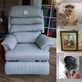 MaxSold Auction: This online auction features beach chairs, heater, jewelry, antique chairs, collector plate, carousel horse, patio furniture, bbq grill, lawnmower and much more!