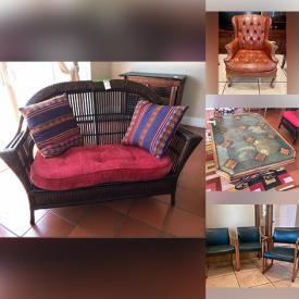 MaxSold Auction: This online auction features Thomas Kinkade lithographs, Spinet Wurlitzer piano, furniture such as arm chairs, end tables, armoire, Victorian Style couch, Mission style bed, Italsofa sofa, and dining tables, massage tables, area rugs, bar cabinet, signed wall art, lamps, home decor and much more!