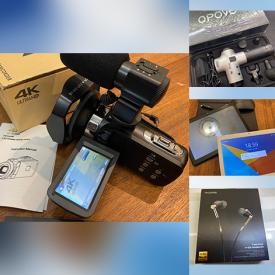 MaxSold Auction: This online auction features action camera, HD car cameras, pocket drones, ring lights, glow mask, automatic bubble machine, disinfection cabinet, mini-refrigerator, massage tools, Powerball exerciser, blood pressure monitor, humidifiers, LED candles, bike accessories, Holy Stone drone, smart cameras, pain relief system, flexible tripods, power banks and much more!