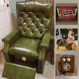 MaxSold Auction: This online auction features Vintage Art Deco Style Furniture, Dept 56 Pieces, Iridescent Carnival Glass, Milk Glass, Costume Jewelry, Vintage Books, NIB Makeup Erasers, Mantel Clocks, Vintage Bar Mirrors, Vintage Toys, Music Box Table, Novelty Tea Pots and much more!