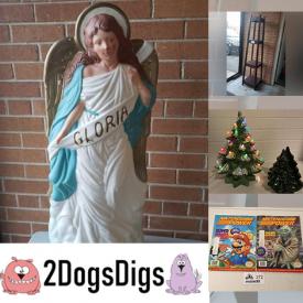 MaxSold Auction: This online auction features a vintage Singer Knitting Machine, Table lamps, Coat Tree with Shelves, and tons of Christmas collectibles and ornaments, Vintage Nintendo Power magazines, and vinyl record albums and much more!
