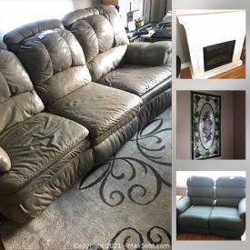 MaxSold Auction: This online auction features Reclining Loveseat, Stained Glass Art, Art Pottery, Patio Furniture, Garden Tools, Outdoor Power Tools, Electric Fireplace, Cedar Chest, Tools and much more!