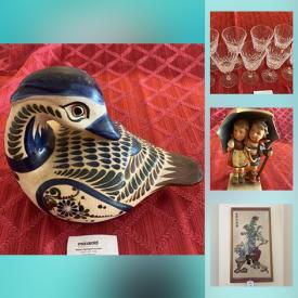 MaxSold Auction: This online auction features Oriental Wood Chairs, Brass Tiger Statue, Collector Plates, Waterford Crystal, Cybis Figurines, Lladro Figurines, Hummel Figurines, Lenox and much more!