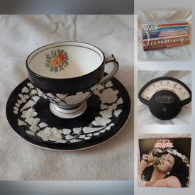 MaxSold Auction: This online auction features Costume Jewelry, Stamps, Art Glass, Collectible Teacups, Art Pottery, Board Games, NIB Swarovski Brooch, Fishing Gear, LPs, Silk Scarves, Vintage Quebec Wood Carving, Stereo Components and much more!