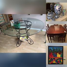 MaxSold Auction: This online auction features Patio Furniture, Glass Top Dining Table, Art Glass, Blue & White Ware, Costume Jewelry, Men's & Women's Clothing, Upright Freezer, Ethan Allen Furniture, Small Kitchen Appliances and much more!