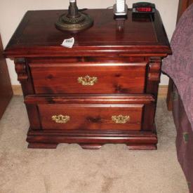 MaxSold Auction: Features pine furniture, pine jewellery box, dresser, mirror, night stand, chairs, electronics lot, entertainment lot, art work, lamps, cups and saucer, lawn mower, ladder, tools and so much more!