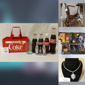 MaxSold Auction: This online auction features Brass Figurines, Cookie Jars, Tea Sets, Decanters, Blue Mountain Pottery, Willowtree Figurines, S & P Shakers, Children's Books, Vintage Books, DVDs, CDs, Jewelry, Dolls, and much more!