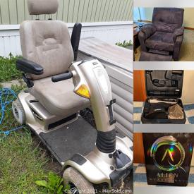 MaxSold Auction: This online auction features Costco pool table, Norman Rockwell collectibles, furniture such as reclining couch, end tables, and shelving units, Sony wireless headset, dishware, lighting, cookware, DVDs, books, Quest receiver, luggage, golf clubs, steamer trunk, PlayStation 2 with games, Pelican kayaks, mobility scooters and much more!