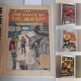 MaxSold Auction: This online auction features collectibles comic books such as Marvels, Captian America, Incredible Hulk, Spiderman, Conan The Barbarian, THOR, GI JOE, terminator, STAR TREK BIOGRAPHIES, DC comics and much more.