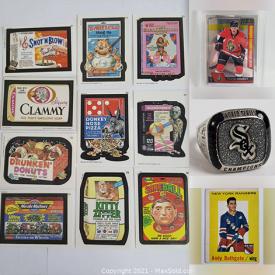 MaxSold Auction: This online auction features NHL trading cards such as Thomas Chabot, Connor McDavid, Larry Robinson, jersey cards, MLB trading cards, NBA trading cards, vintage movie cards, Elvis Presley and much more!